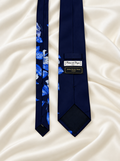 Cravate Saphir Floral