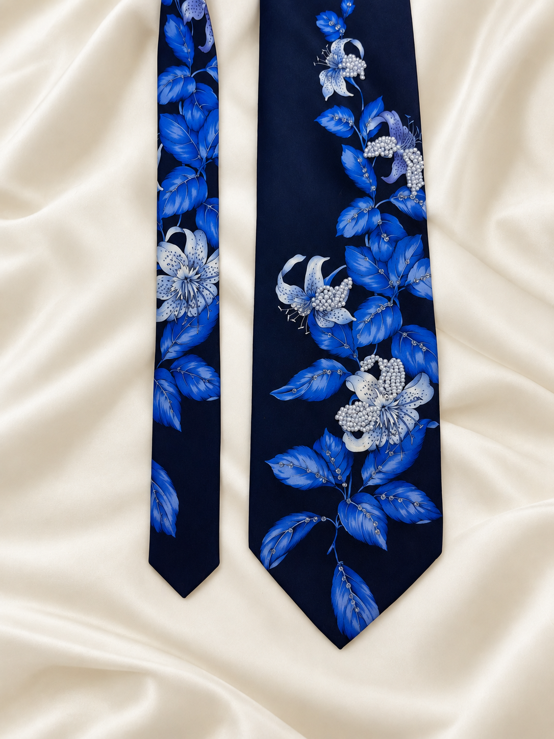 Cravate Saphir Floral