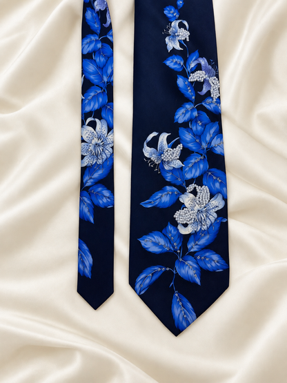 Cravate Saphir Floral